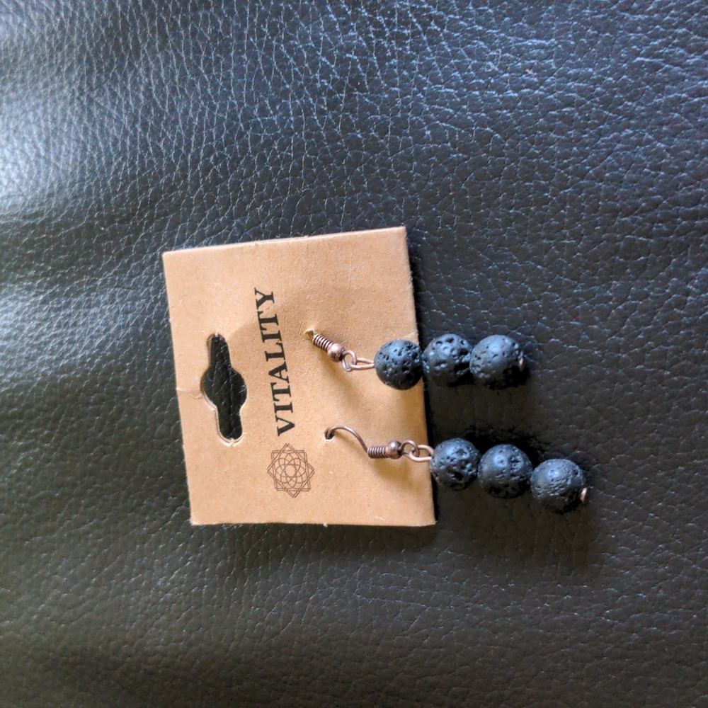 Vitality Extracts Lava Stone Diffuser Earrings